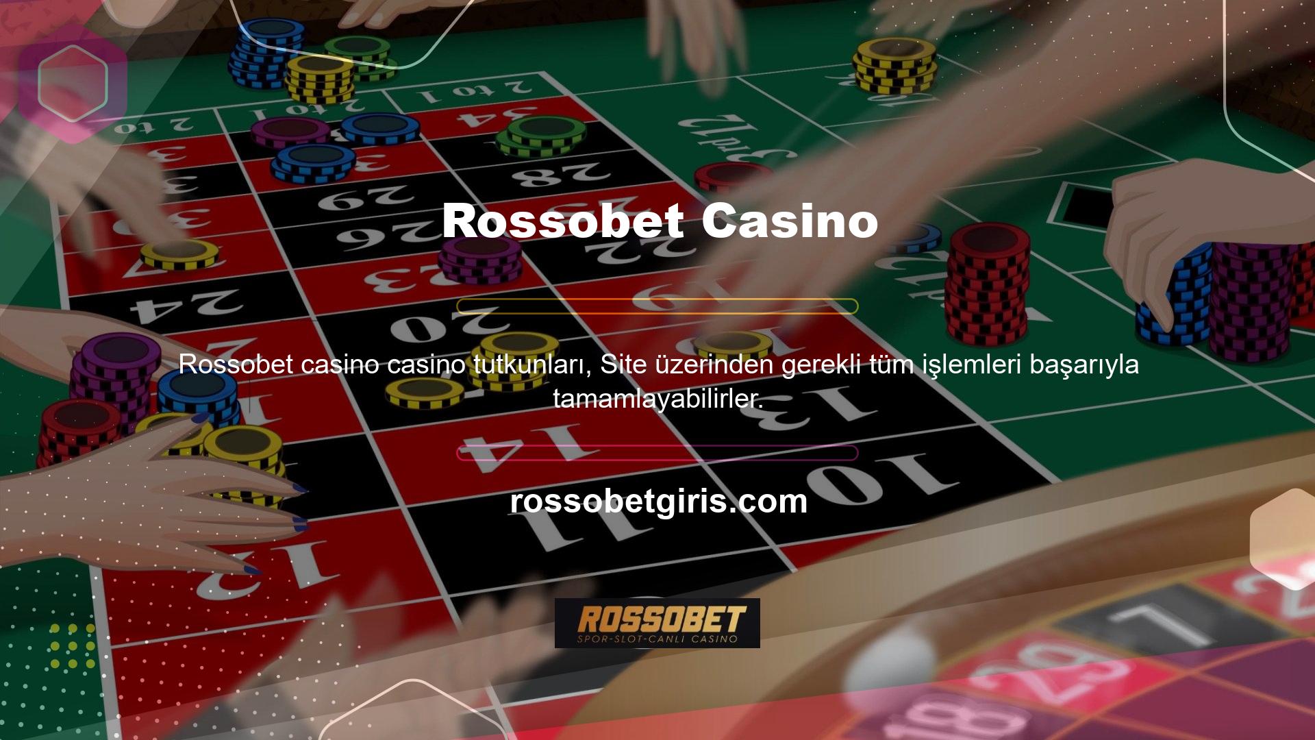 Kaliteli bir site olan Rossobet üye olarak yapabileceğiniz tek şey çok çeşitli oyun ve bonusların tadını çıkarmaktır